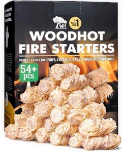 Natural Fire Starters for Grills & Campfires - 54 Pack