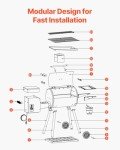 VEVOR 8-in-1 Wood Pellet Grill and Smoker
