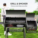 Outsunny 48" Portable Barrel Charcoal Grill