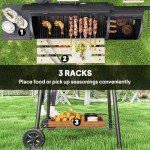 Outsunny 48" Portable Barrel Charcoal Grill