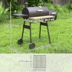 Outsunny 48" Portable Barrel Charcoal Grill