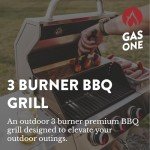 GasOne Deluxe 3-Burner Stainless Steel BBQ Grill