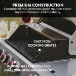 GasOne Deluxe 3-Burner Stainless Steel BBQ Grill