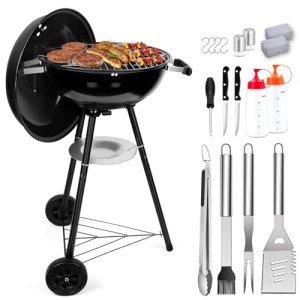 Joyfair 18-Inch Portable Charcoal Grill Set