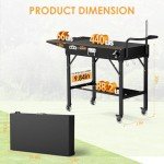 Portable Grill Cart with Wheels for Outdoor Cooking