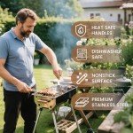 Outdoor BBQ Grilling Accessories Tool Set with Case