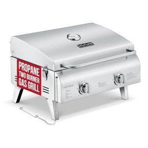 Stainless Steel Gas Grill with Dual Burners