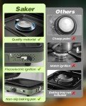 Saker Portable 2-Burner Camping Grill Stove