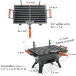 Sungmor Portable Cast Iron Charcoal Grill 12”