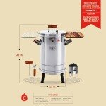 INGRILL 3-in-1 Stainless Steel Charcoal Smoker Grill