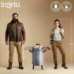 INGRILL 3-in-1 Stainless Steel Charcoal Smoker Grill