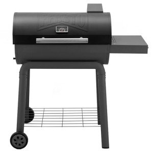 Feasto 30-Inch Charcoal BBQ Grill with Side Table