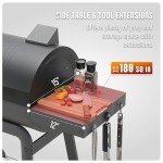 Feasto 30-Inch Charcoal BBQ Grill with Side Table