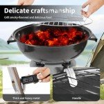 18" Charcoal BBQ Grill with Handle and Wheels