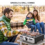 Camplux Portable 15,000 BTU Propane Griddle Grill