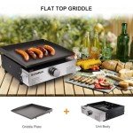 Camplux Portable 15,000 BTU Propane Griddle Grill