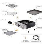 Camplux Portable 15,000 BTU Propane Griddle Grill