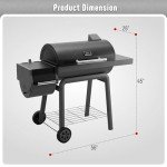Feasto 30-Inch Charcoal Grill with Side Table