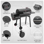 Feasto 30-Inch Charcoal Grill with Side Table