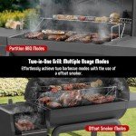 Feasto 30-Inch Charcoal Grill with Side Table