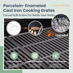 Captiva Designs 4-Burner Propane BBQ Grill with Side Burner