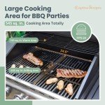 Captiva Designs 4-Burner Propane BBQ Grill with Side Burner