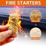 Natural Fire Starters for Grill & Campfire - 60 Pack