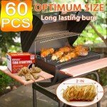 Natural Fire Starters for Grill & Campfire - 60 Pack