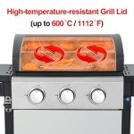 3-Burner Propane Gas Grill with Easy-Clean Features