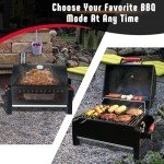 Feasto Portable Charcoal Grill for Camping & Picnics