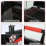 Feasto Portable Charcoal Grill for Camping & Picnics