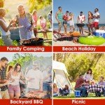 TeqHome Portable Charcoal Grill with Storage Shelf