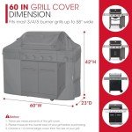 Unicook 60 Inch Waterproof BBQ Grill Cover