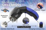 Cordless Electric BBQ Grill Brush with Steel Bristles