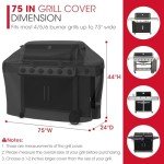 XX-Large Heavy Duty BBQ Grill Cover 75-Inch