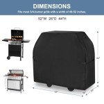 Heavy Duty 52" BBQ Grill Cover - Waterproof & UV Resistant