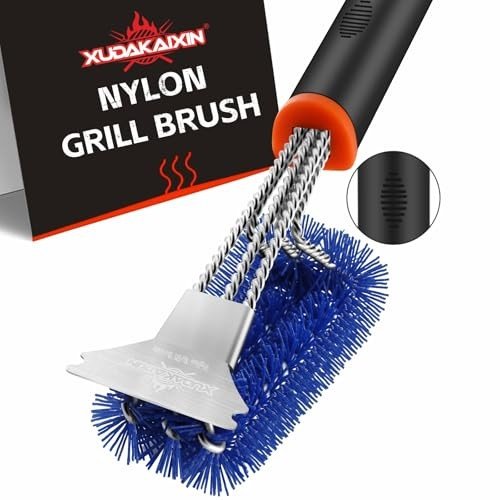 BBQ Grill Brush and Scraper with Nylon Bristles