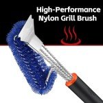 BBQ Grill Brush and Scraper with Nylon Bristles