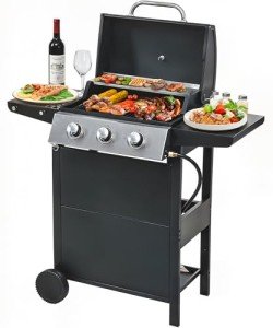 YIORTWO 3-Burner Stainless Steel Propane Grill