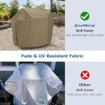 Heavy Duty 55 Inch BBQ Grill Cover - Taupe