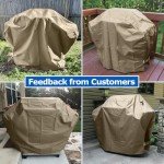Heavy Duty 55 Inch BBQ Grill Cover - Taupe