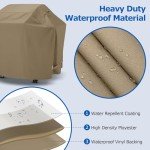Heavy Duty 55 Inch BBQ Grill Cover - Taupe