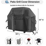 Heavy Duty Waterproof BBQ Grill Cover – Black