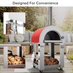 Empava Stainless Steel Pizza Oven with Wheels