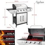Kendane 4-Burner Propane Gas BBQ Grill