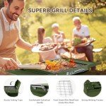 Portable Folding Charcoal Grill for Outdoor Cooking