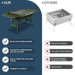 Portable Folding Charcoal Grill for Outdoor Cooking