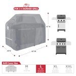 Heavy Duty 60-Inch BBQ Grill Cover - Gray