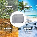 Heavy Duty 60-Inch BBQ Grill Cover - Gray