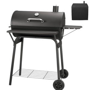 Kendane Large Charcoal Grill with Shelves